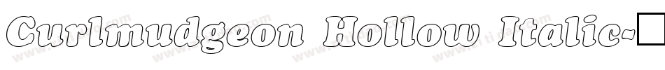 Curlmudgeon Hollow Italic字体转换